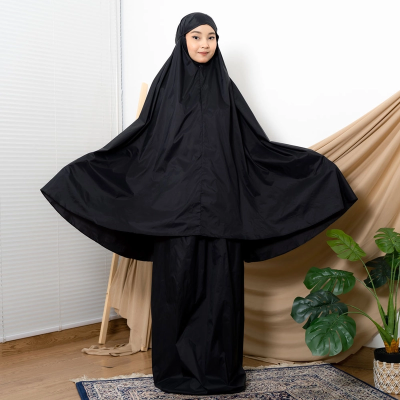 Product image ALF BY ALIF MUKENA MINI PARASUT PREMIUM KOREA TRAVEL - BLACK MAMBA ( MKN-035 ) all variant all variant